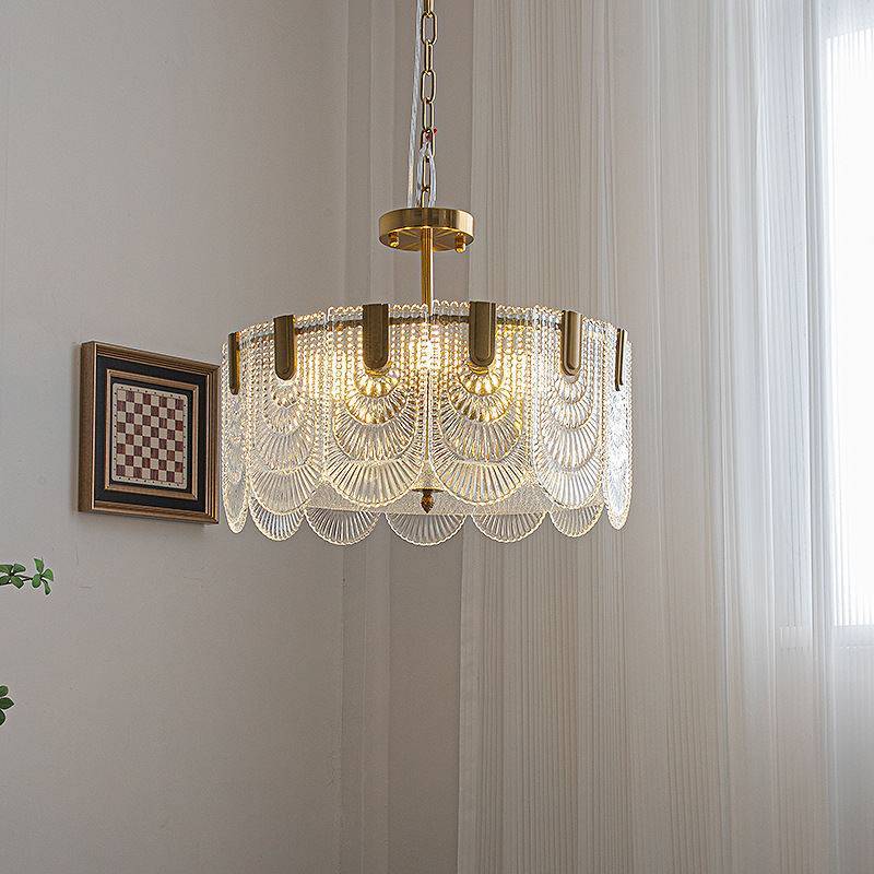 Post-modern light luxury master bedroom ceiling lamp French minimalist creative circular designer Italian living room dining room lamps