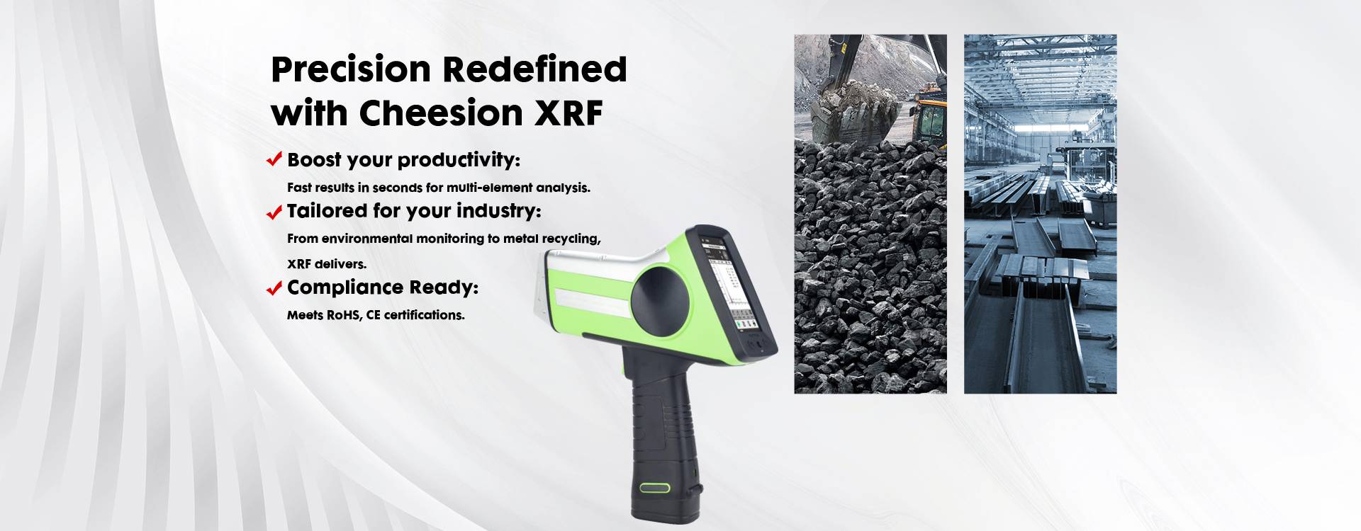 XRF instrument for ore analysis